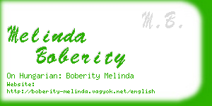 melinda boberity business card